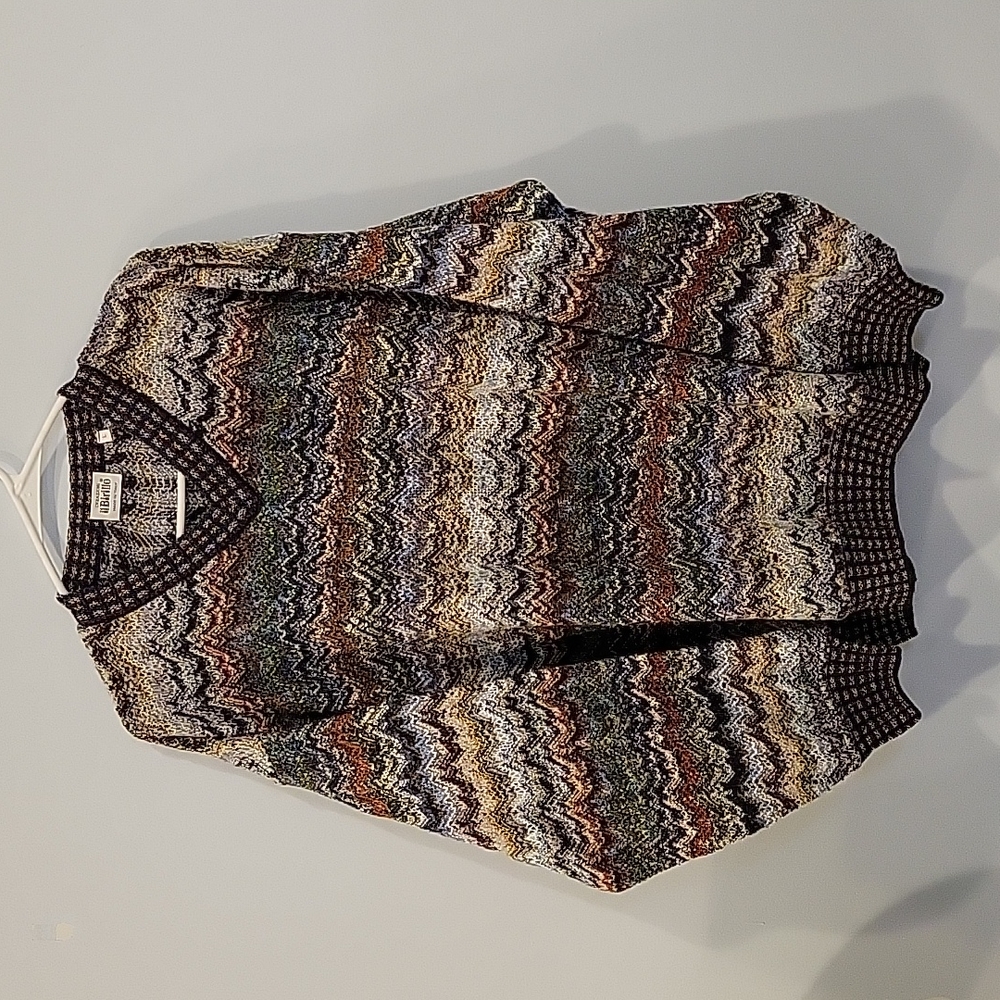 70% Wool Large Multi-colored Sweater